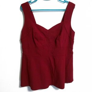 Torrid 1X Structured Sweetheart Peplum Top